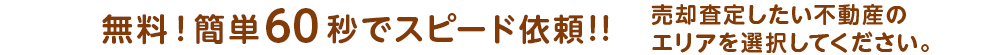 無料！簡単60秒でスピード依頼