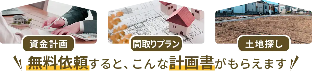 無料依頼すると、こんな計画書がもらえます！
