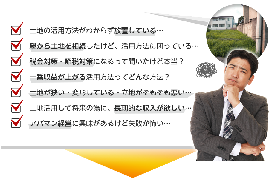 土地活用に関する悩み