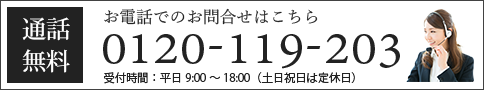 通話無料：0120-119-203